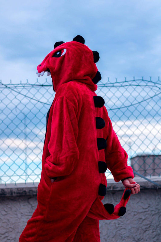 Kigurumi Pijama Dinosaurio Rojo Unisex