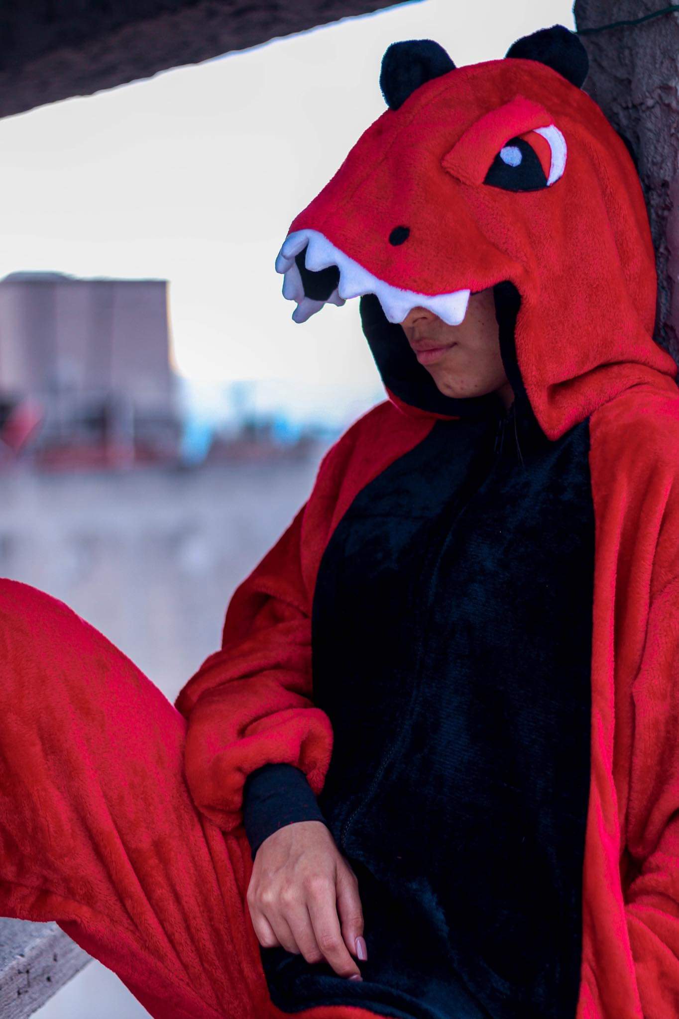 Kigurumi Pijama Dinosaurio Rojo Unisex