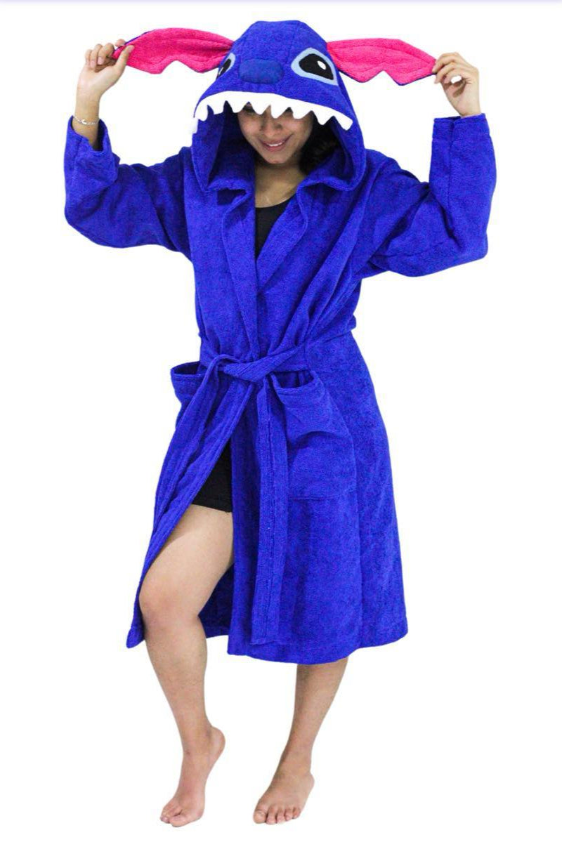 Bata de Baño Stitch Azul Unisex